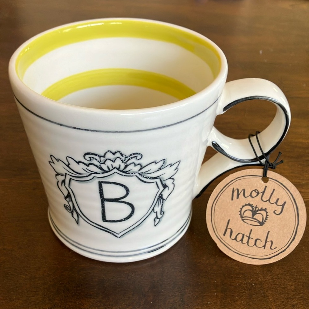 NWT Anthropologie | Molly Hatch “B” Mug